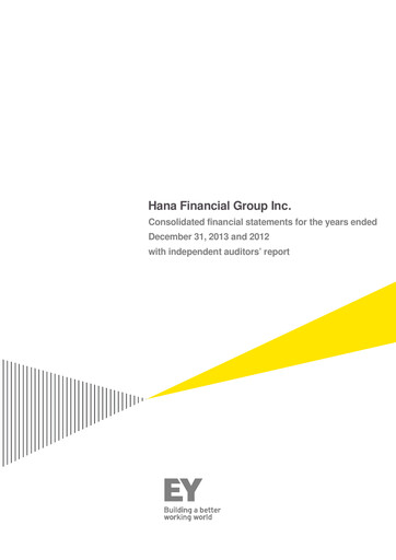 Vorschaubild Hana Financial Group Finanzmitteilung 2013