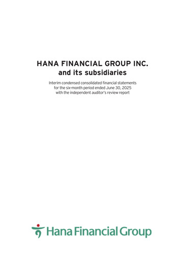 Thumbnail Hana Financial Group Half-year Report 2025-h1