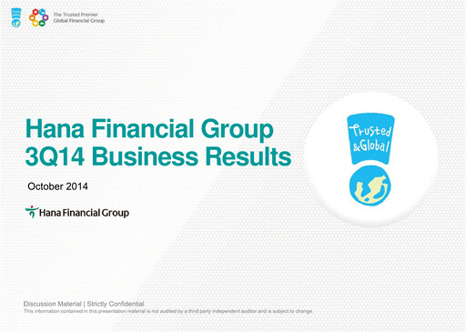 Miniature Hana Financial Group Rapport trimestriel 2014-q3