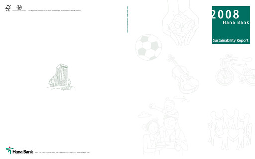 Thumbnail Hana Financial Group Sustainability Report 2008
