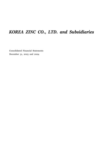 Miniature Korea Zinc Bilan financier 2025