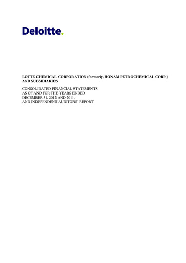 Thumbnail LOTTE Chemical
 Financial Statement 2011-2012