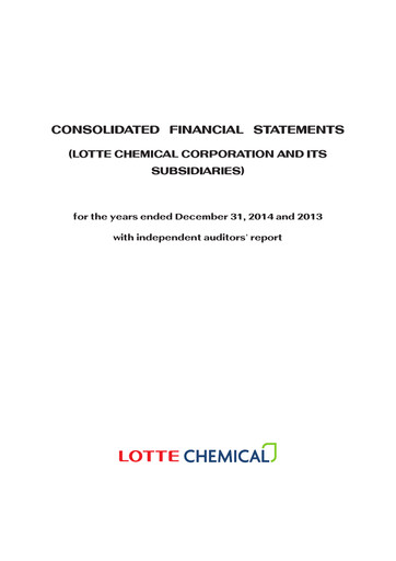 Thumbnail LOTTE Chemical
 Financial Statement 2014