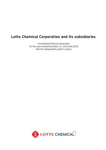 Thumbnail LOTTE Chemical
 Financial Statement 2018-2019