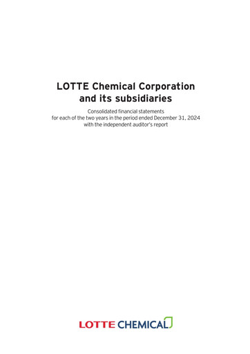 Thumbnail LOTTE Chemical
 Financial Statement 2024