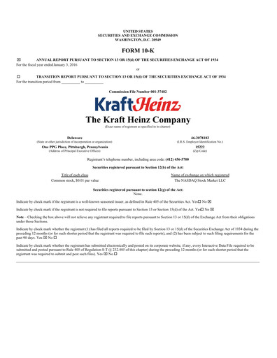 Thumbnail Kraft Heinz Annual Report 2015