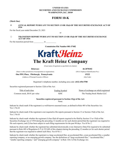 Thumbnail Kraft Heinz Annual Report 2021
