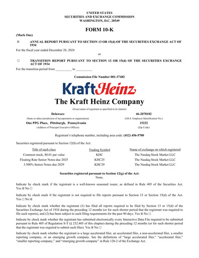 Thumbnail Kraft Heinz Annual Report 2024