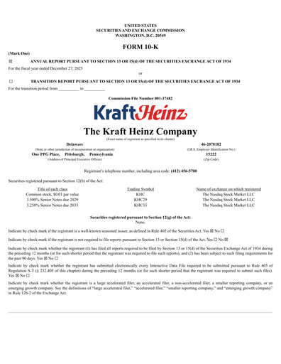 Thumbnail Kraft Heinz Annual Report 2025