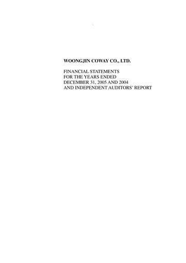 Thumbnail Coway
 Financial Statement 2005