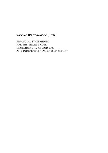 Thumbnail Coway
 Financial Statement 2006