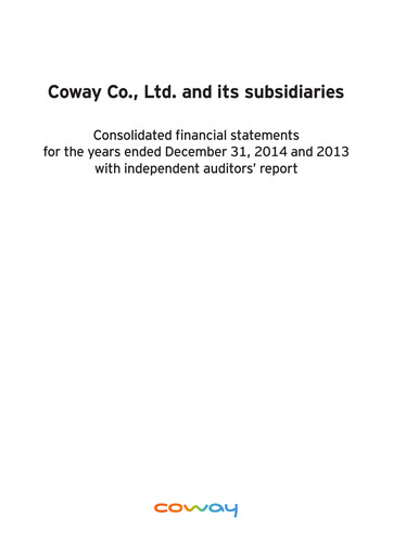 Thumbnail Coway
 Financial Statement 2014