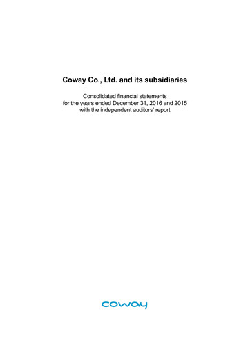 Thumbnail Coway
 Financial Statement 2016