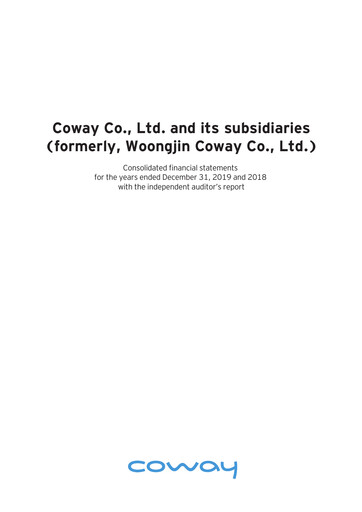 Thumbnail Coway
 Financial Statement 2019
