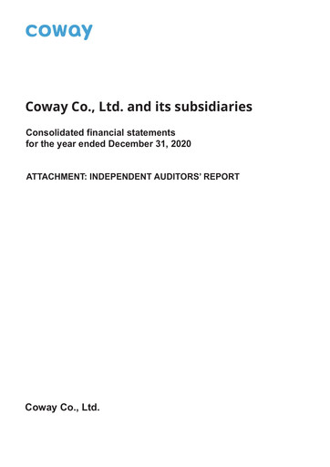 Thumbnail Coway
 Financial Statement 2020