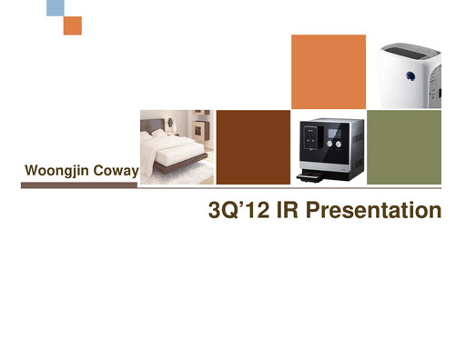 Thumbnail Coway
 Quarterly Report 2012-q3