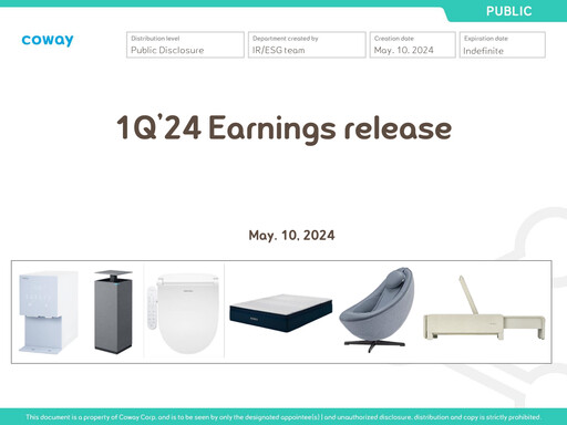 Thumbnail Coway
 Quarterly Report 2024-q1