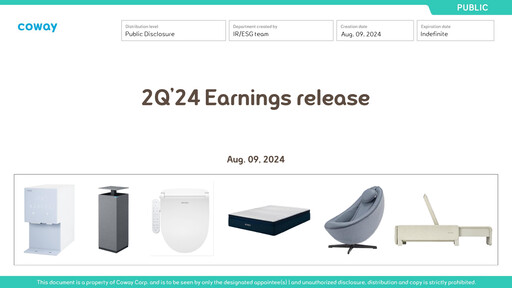 Thumbnail Coway
 Quarterly Report 2024-q2