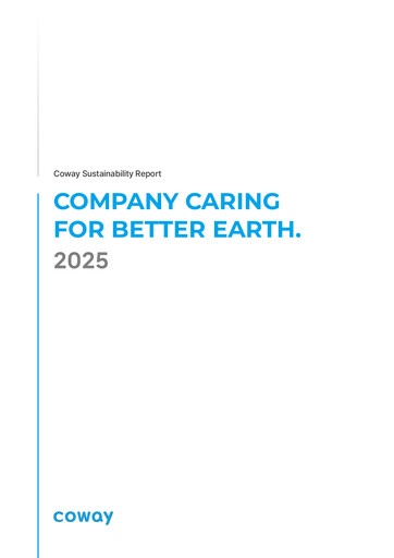 Thumbnail Coway
 Sustainability Report 2025