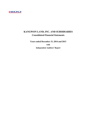 Thumbnail Kangwon Land
 Financial Statement 2013-2014