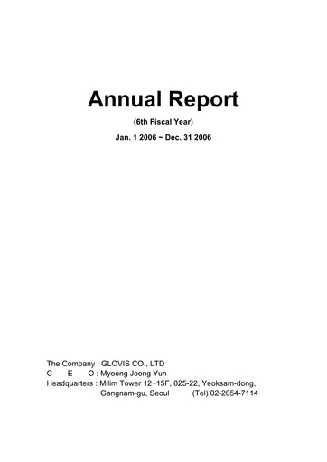 Thumbnail Hyundai Glovis
 Annual Report 2006