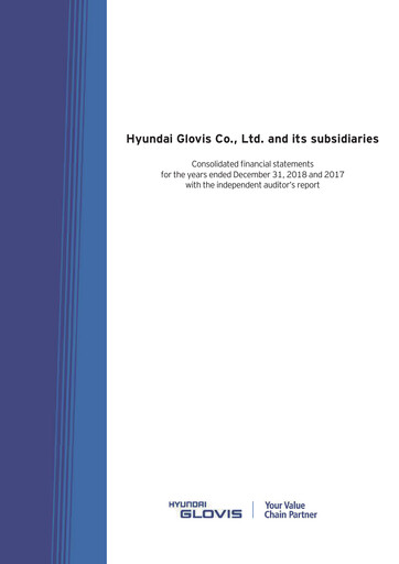 Vorschaubild Hyundai Glovis
 Finanzmitteilung 2018