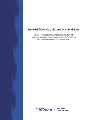 Thumbnail Hyundai Glovis
 Half-year Report 2017-h1