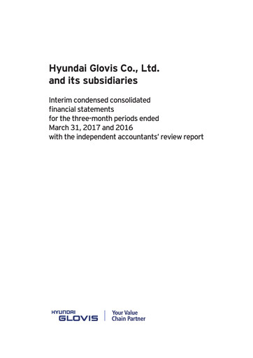 Thumbnail Hyundai Glovis
 Quarterly Report 2017-q1
