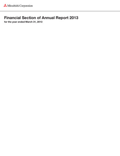 Vorschaubild Mitsubishi Corporation Finanzbericht 2013