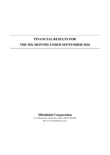 Miniature Mitsubishi Corporation Rapport semestriel 2016-h1