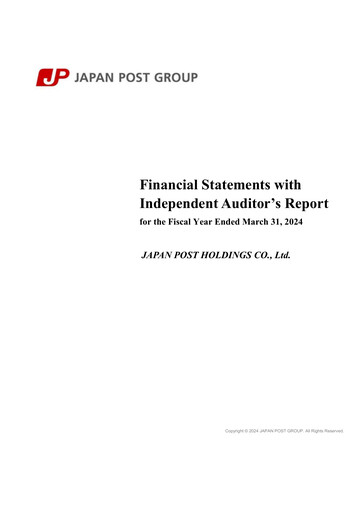 Miniature Japan Post Holdings
 Bilan financier 2024