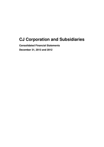Thumbnail CJ Group Financial Statement 2012-2013