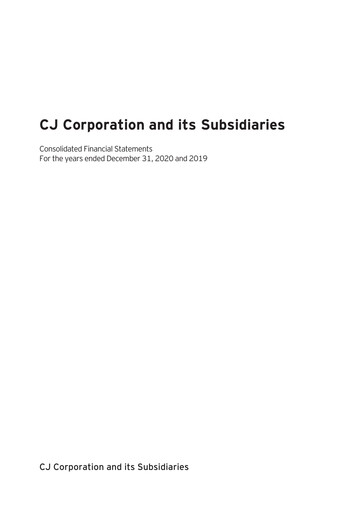 Thumbnail CJ Group Financial Statement 2019-2020