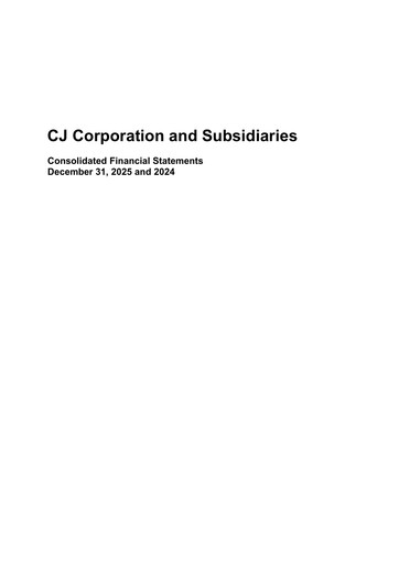 Thumbnail CJ Group Financial Statement 2024-2025
