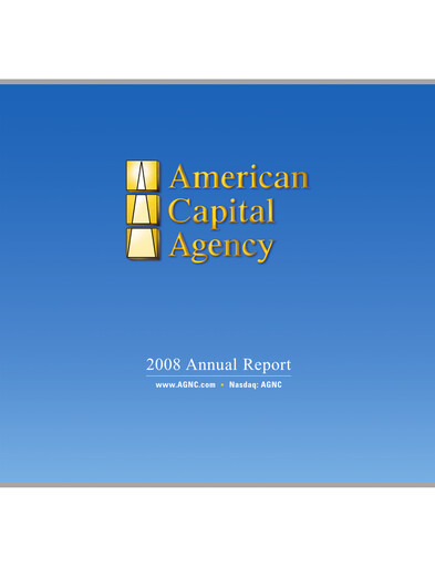 Thumbnail AGNC Investment Annual Report 2008