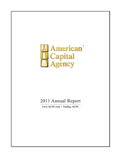 Thumbnail AGNC Investment Annual Report 2011