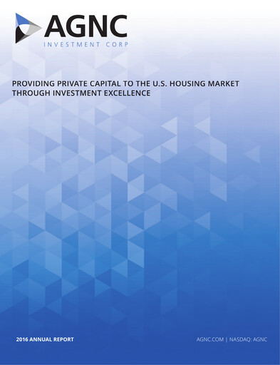Thumbnail AGNC Investment Annual Report 2016