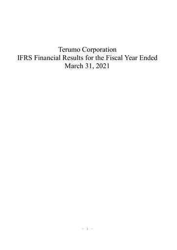 Thumbnail Terumo Financial Statement fy2021