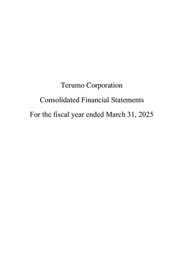 Thumbnail Terumo Financial Statement fy2025
