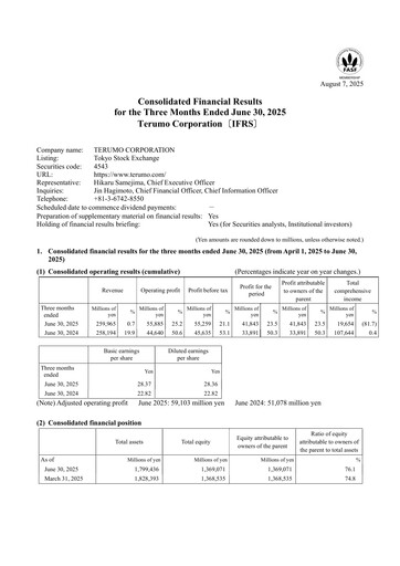 Thumbnail Terumo Quarterly Report 2026-q1