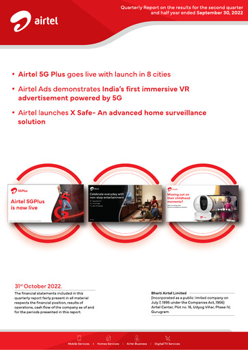 Miniature Bharti Airtel
 Rapport semestriel 2022-h1