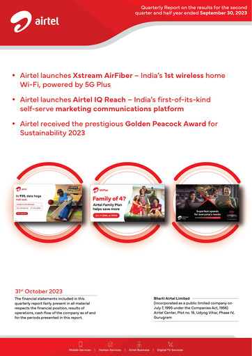 Miniature Bharti Airtel
 Rapport semestriel 2023-h1