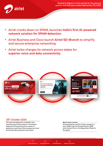 Miniature Bharti Airtel
 Rapport semestriel 2024-h1