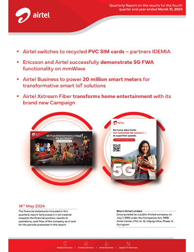 Vorschaubild Bharti Airtel
 Quartalsbericht 2023-q4