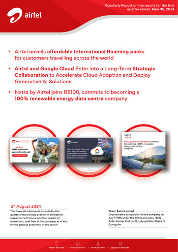 Vorschaubild Bharti Airtel
 Quartalsbericht 2024-q1