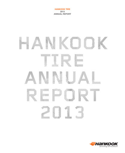Thumbnail Hankook Tire Annual Report 2013