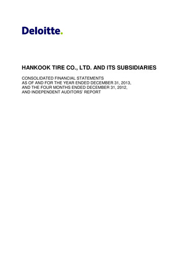 Thumbnail Hankook Tire Financial Statement 2012-2013