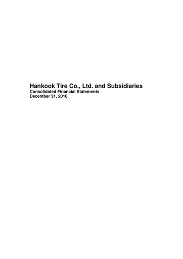 Thumbnail Hankook Tire Financial Statement 2016
