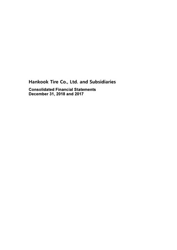 Thumbnail Hankook Tire Financial Statement 2017-2018