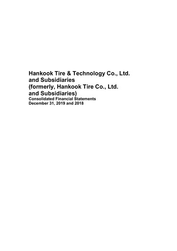 Thumbnail Hankook Tire Financial Statement 2018-2019